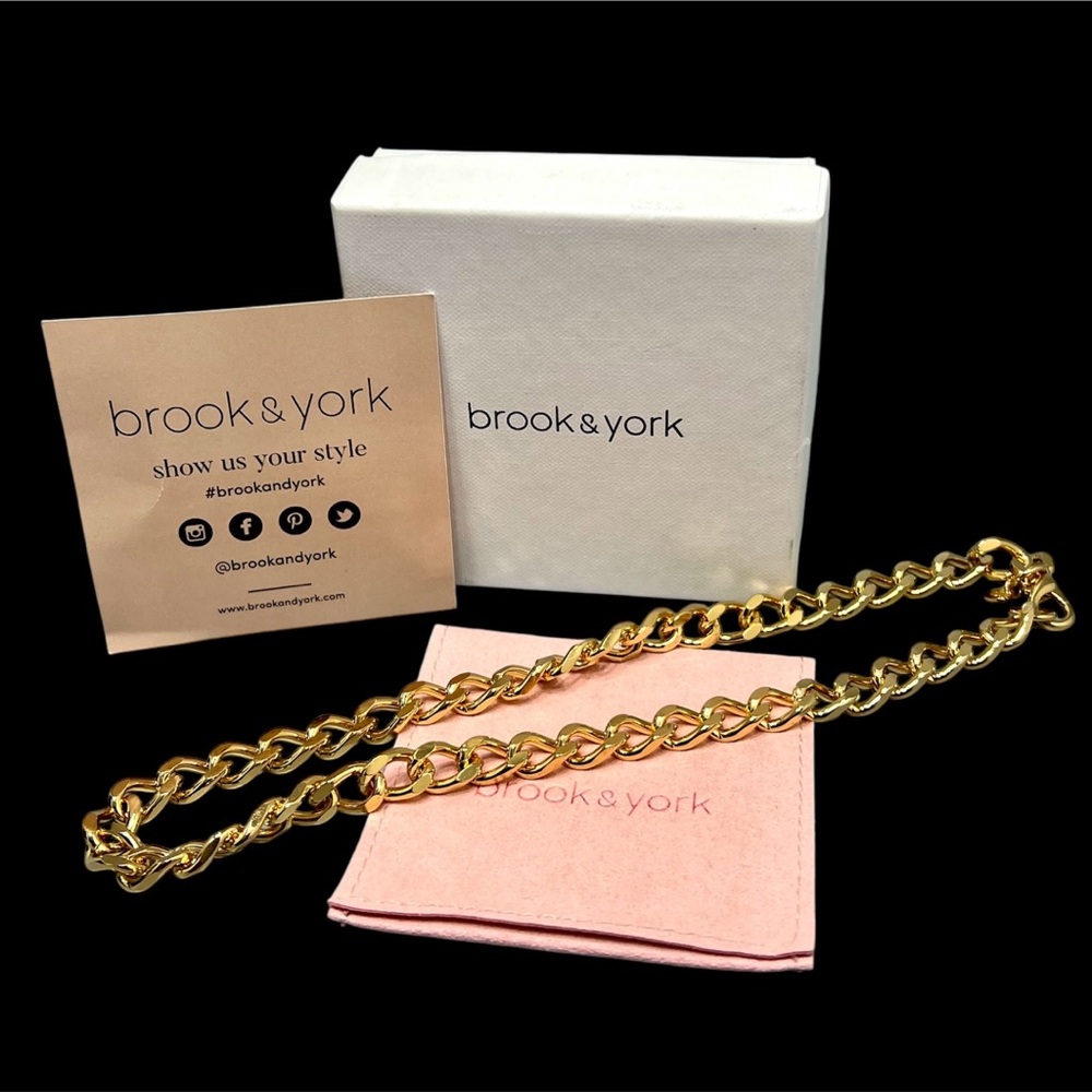 Brook and York Gold Tone Necklace. NWOT